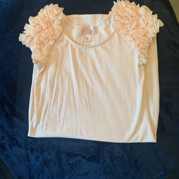 Medium cotton candy pink dress with shoulder frill - Picture 3 of 5